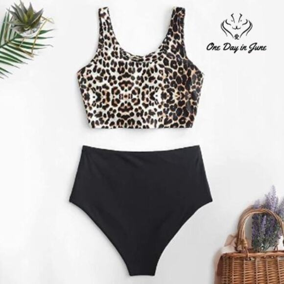 Zaful Scoop Neck Knot Bikini Size L - Picture 2 of 3